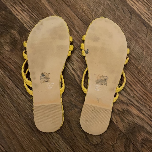 Yellow Raffia Sandals - Picture 4 of 6